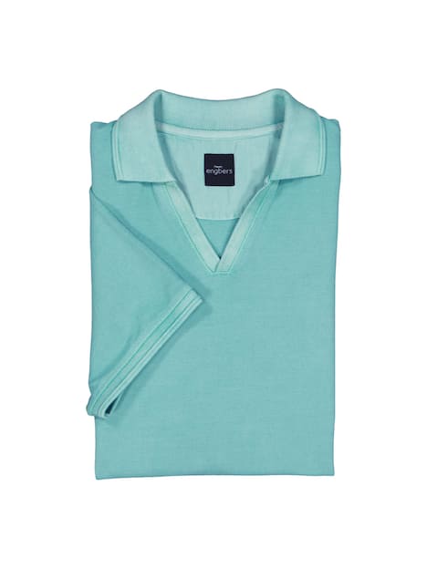 engbers Herren Polo-Shirt uni , Tuerkis