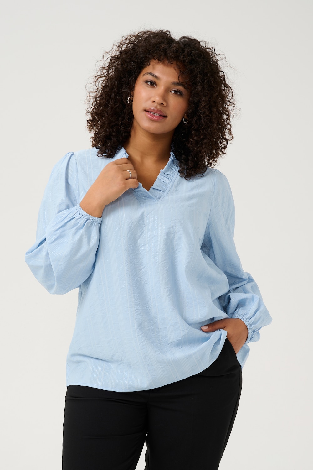 Langarm-Bluse Regular fit
