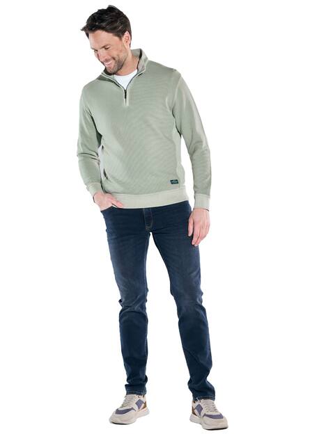 engbers Herren Sweatshirt mit Zipper , Hellgruen