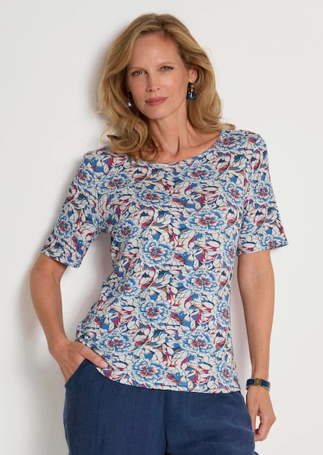 Cityshirt mit floralem Design