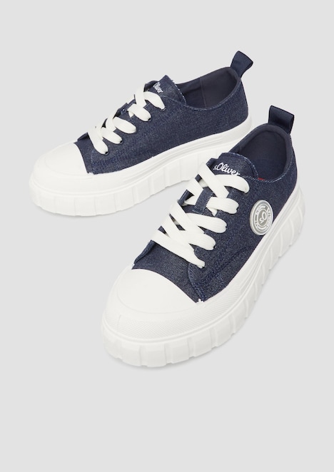 Textil-Sneaker mit Plateau-Sohle