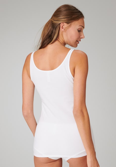 Schiesser Damen Tanktop 2-Pack 95/5 - 95/5 white
