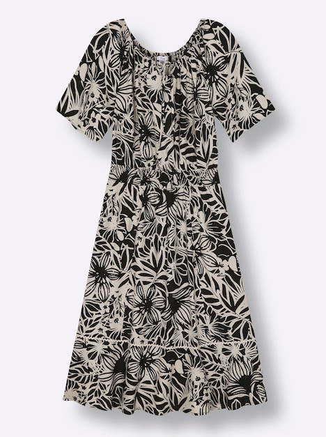 Maxikleid Kurzarm Ohne Kragen