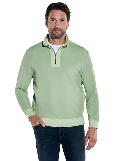 engbers Herren Sweatshirt mit Zipper , Hellgruen