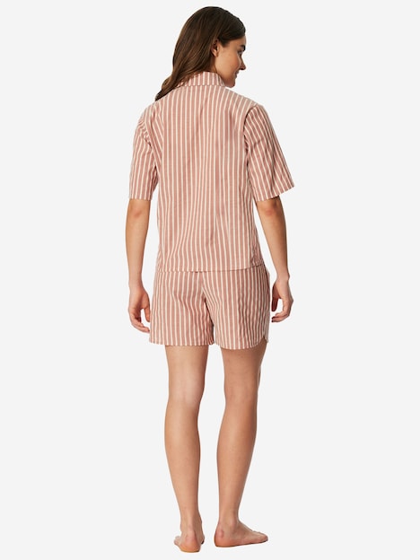 Schiesser Damen Pyjama Selected Premium terracotta