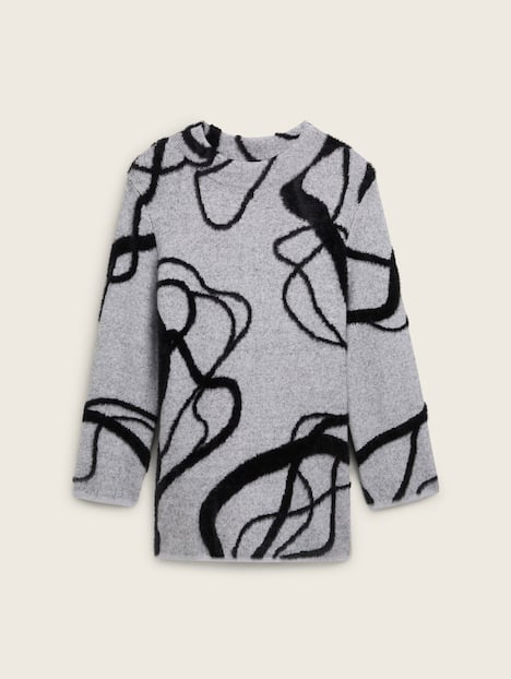 Loose Fit Strickpullover mit Muster