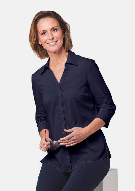 Stretchbequeme Bluse mit Baumwolle