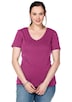 T-Shirt Kurzarm Uni Ohne Kragen