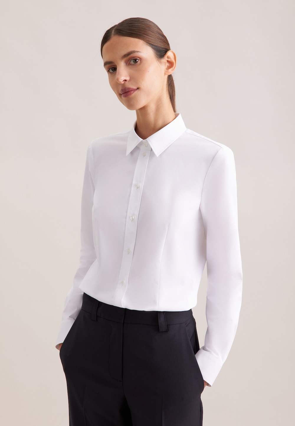 Damen Klassische Bluse - Uni