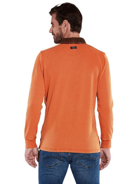 engbers Herren Polo-Shirt uni , Dunkelorange
