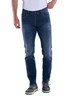 Herren Super-Stretch-Jeans regular , Marineblau