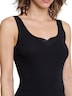 Schiesser Damen Trägertop 4-Pack Cotton Essentials - schwarz-weiss