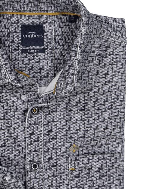 engbers Herren Langarm-Hemd aus Babycord , Grau