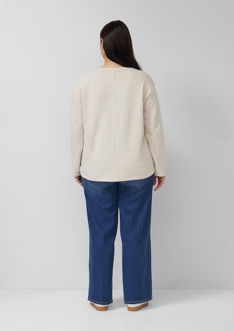 Leichter Sweat-Pullover mit Ziernähten