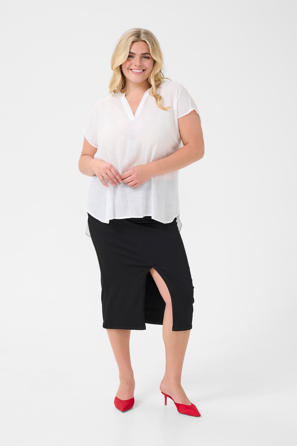 Kurzarm-Bluse Regular fit