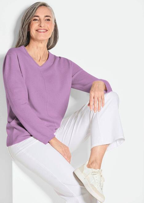 Basicpullover mit V-Ausschnitt