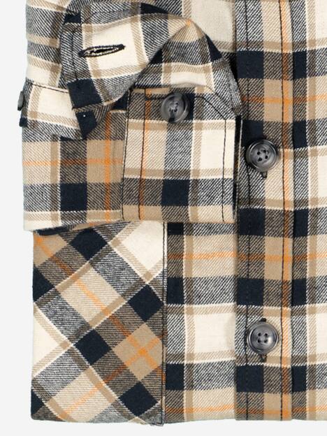 engbers Herren Overshirt kariert , Hellbraun