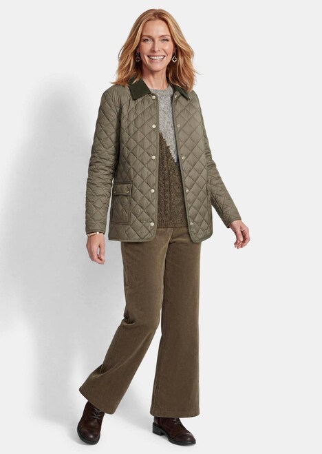 Steppjacke mit Hemdkragen