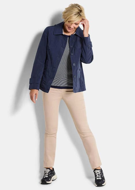 Übergangsjacke mit Crash-Optik