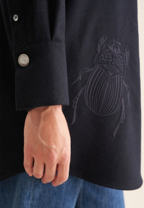 Damen Longbluse - Uni Melange