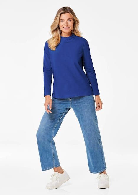 GOLDNER Shirt met opstaande kraag Shirt met opstaande kraag met lange mouwen