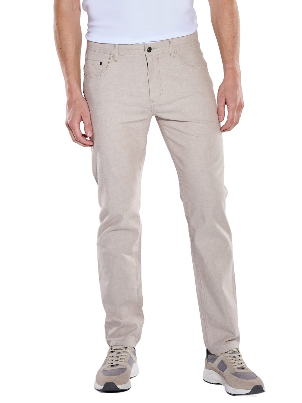 Herren Hose aus Leinenmischung , Beige