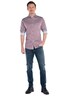 Herren Hemd langarm , Bordeaux