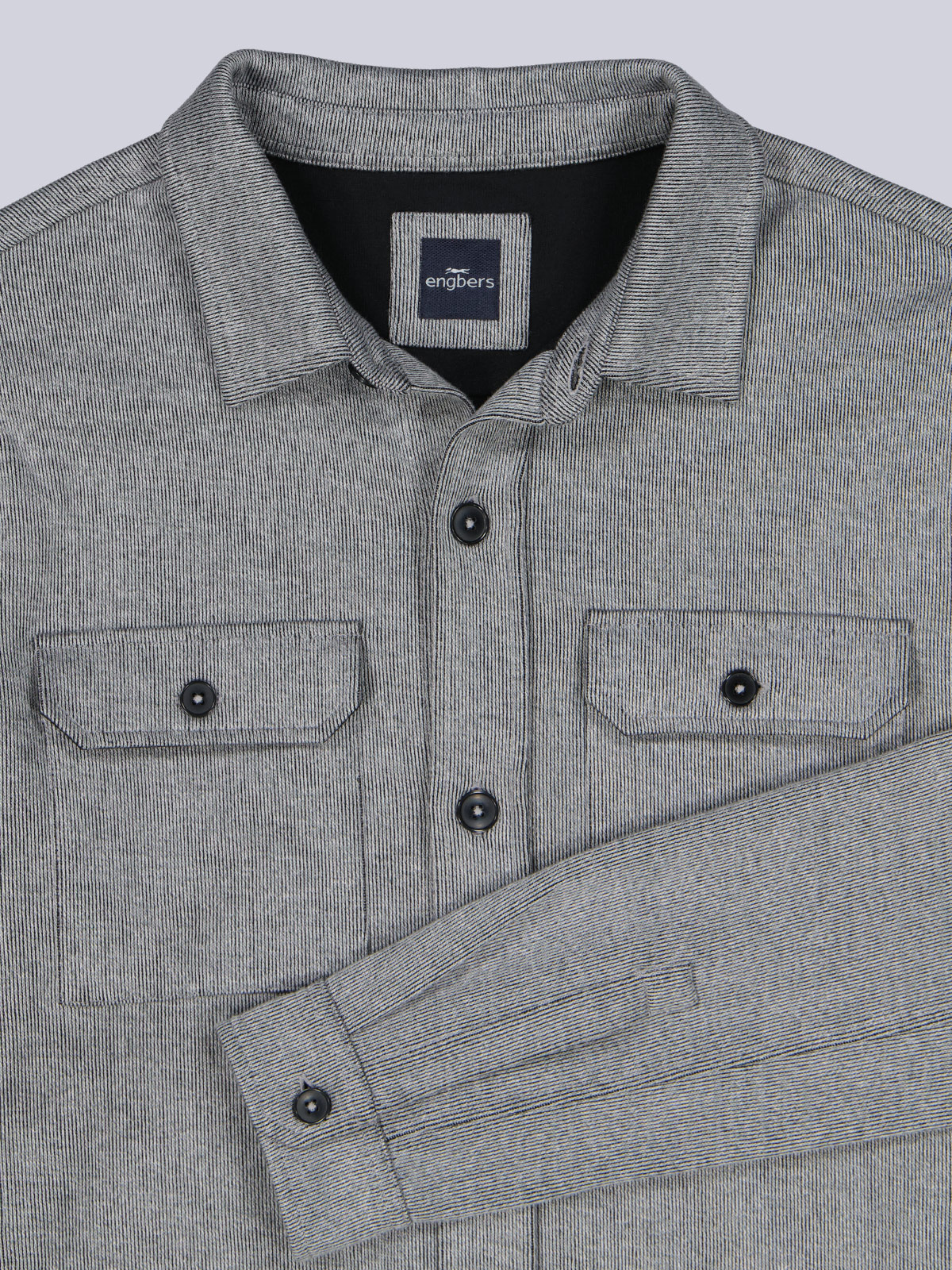 engbers Herren Sweatshirt im Overshirt-Design , Grau