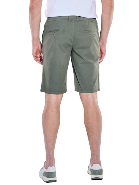 Herren Chino-Bermuda mit Tunnelzug , Khaki
