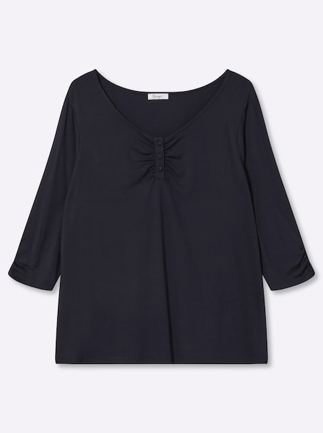 3/4-Arm-Shirt 3/4-Arm-Shirt mit dekorativen Raffungen 3/4-Arm keine Angabe