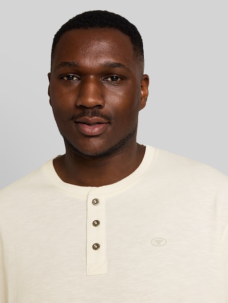 Henley Langarmshirt aus Baumwolle