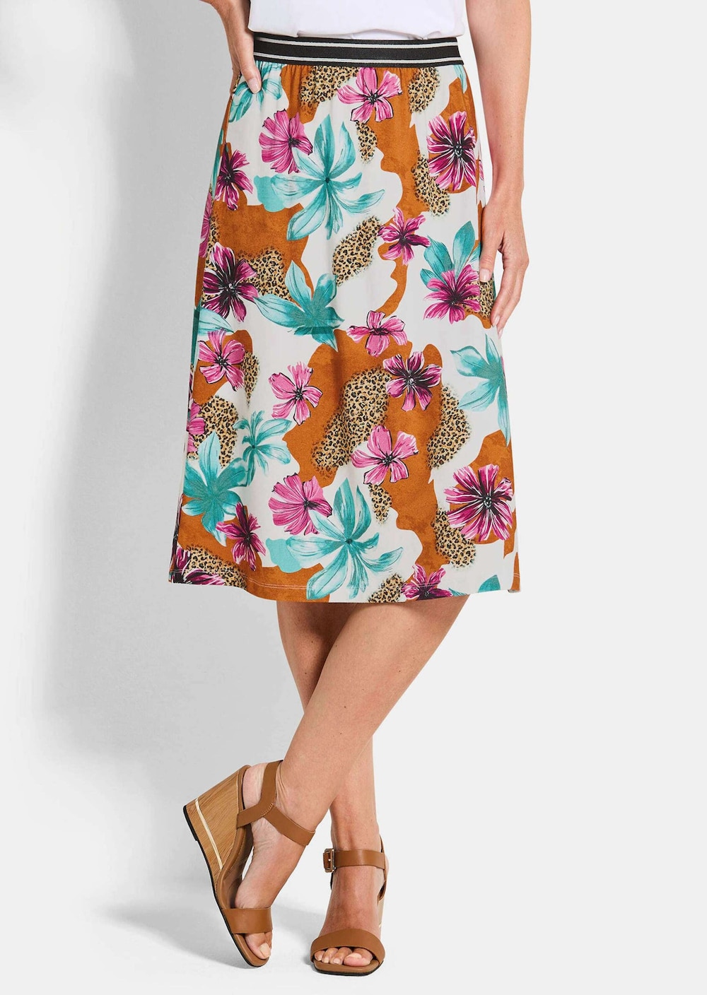 Druckrock mit Blumenmuster