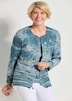 Jerseyjacke mit floralem Streifenmuster