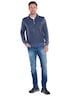 Herren Sweatshirt mit Stehkragen und Brusttasche , Saphirblau