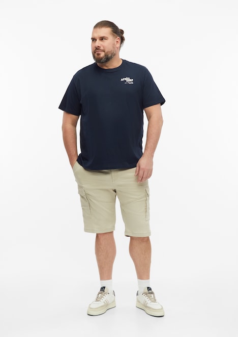 Baumwoll-T-Shirt mit Front- und Rückenprint