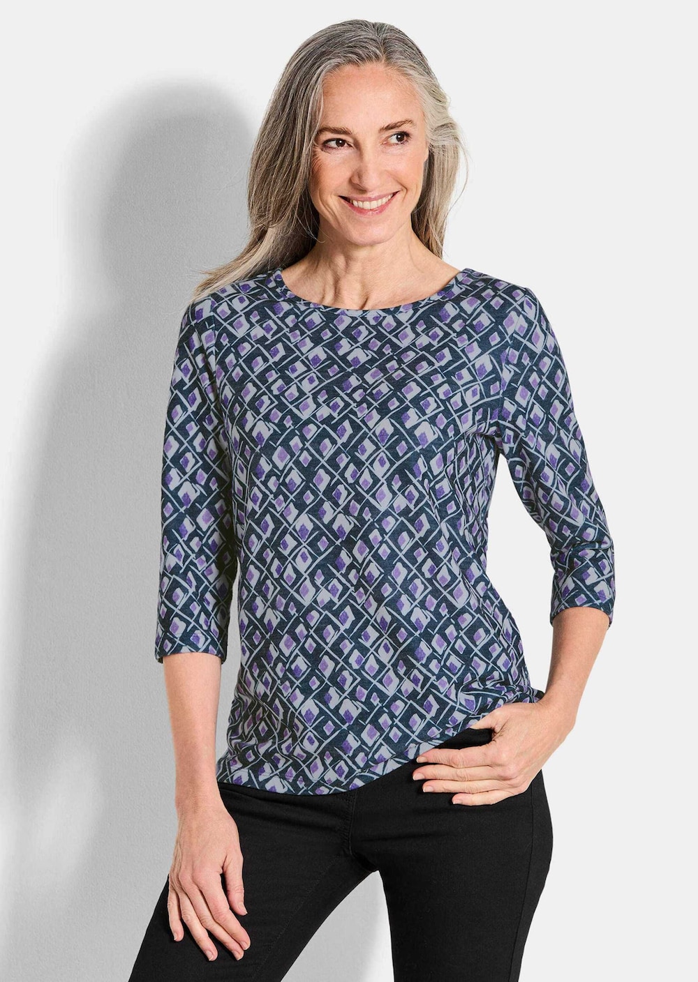 Druckshirt aus flauschigem Jersey