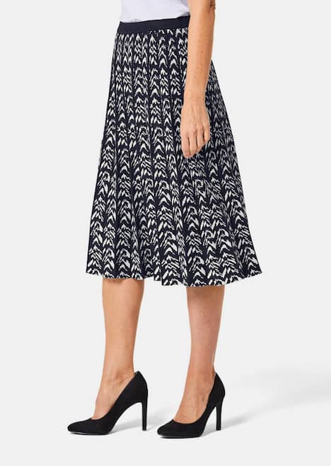 GOLDNER Tricot rok Hoogwaardige jacquard tricot rok