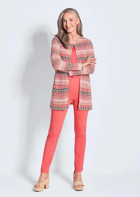 Langarm Spitzenjacke aus Jersey