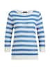 Halbarm Streifenstrick-Pullover