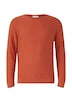 Strickpullover mit Flammgarnstruktur und Rollkante