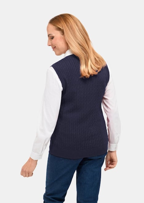 Pullunder mit zeitlosem Zopfmuster