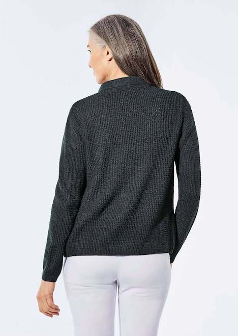 Strickjacke mit Polokragen