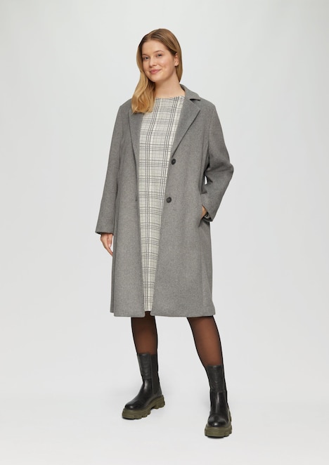 Gemustertes Sweat-Kleid mit Turtleneck