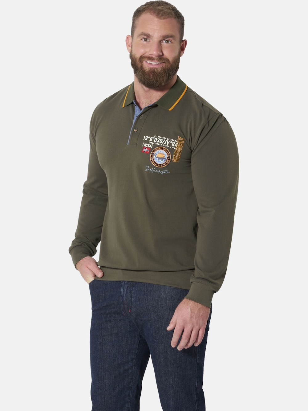 Langarm-Poloshirt LOKI
