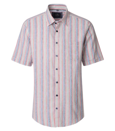Leinenhemd kurzarm gestreift Casual Fit
