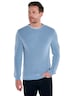 Herren Pullover Rundhals , Mittelblau