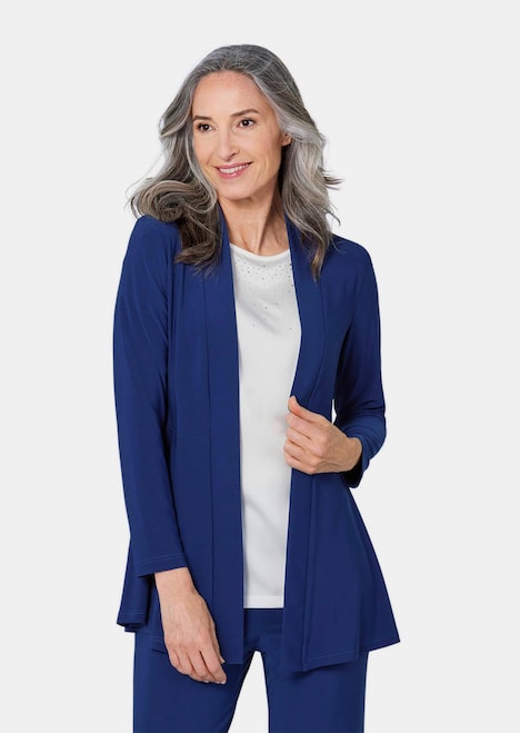 Weich fallende Jersey-Longjacke