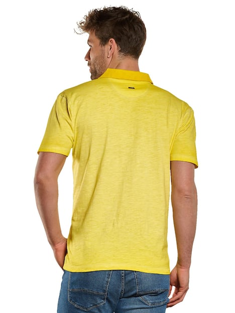 engbers Herren Polo-Shirt leicht meliert , Zitronengelb