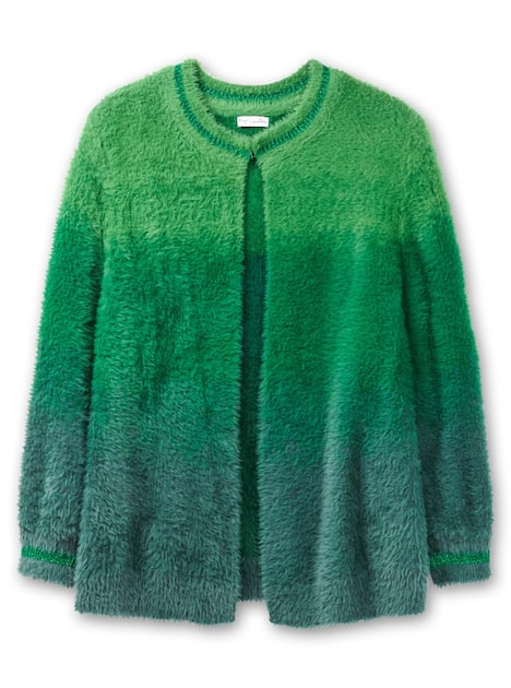 Strickjacke Langarm Farbverlauf Ohne Kragen