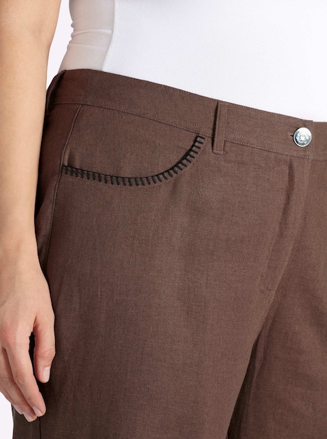 Leinen-Mix-Hose normal